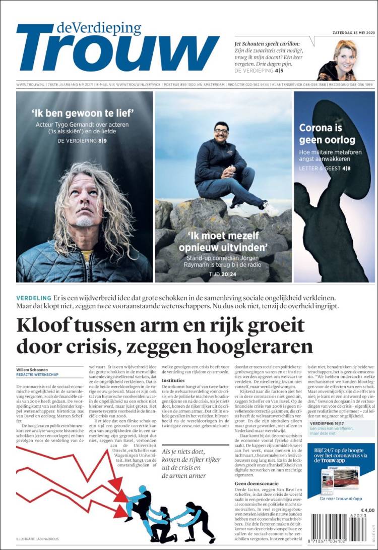 Portada de Trouw (Pa&iacute;ses Bajos)