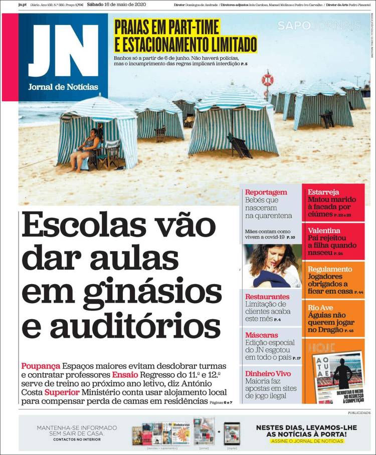 Portada de Jornal de Notícias (Portugal)