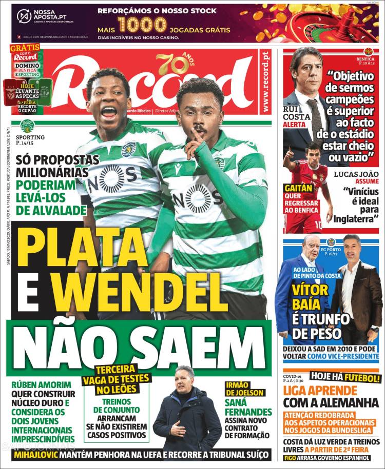 Portada de Record (Portugal)