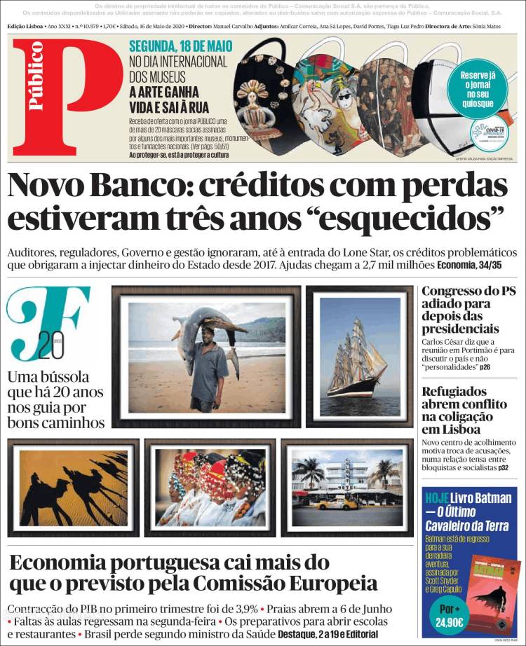 Portada de Público (Portugal)