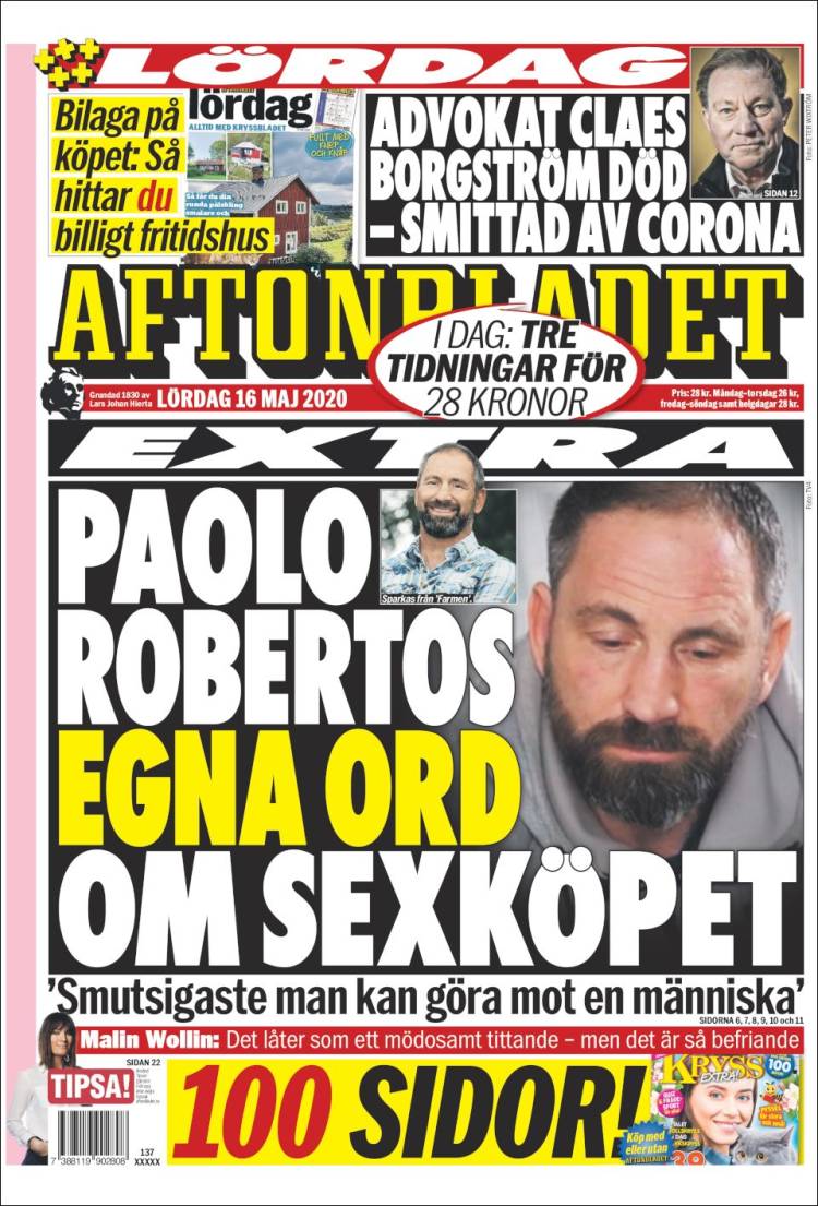 Portada de Aftonbladet (Sweden)