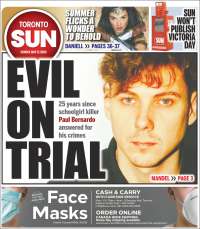 Portada de The Toronto Sun (Canadá)