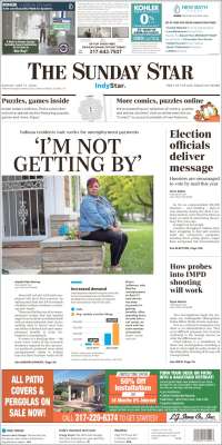 Portada de The Indianapolis Star (USA)