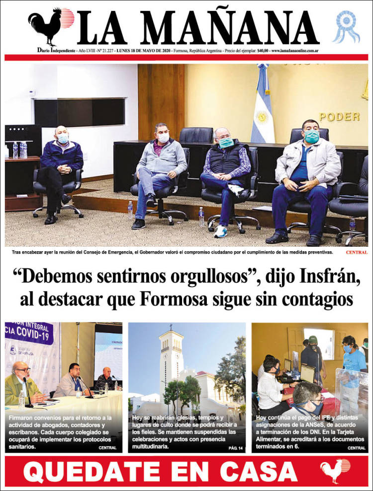 Portada de Diario La Mañana (Argentina)