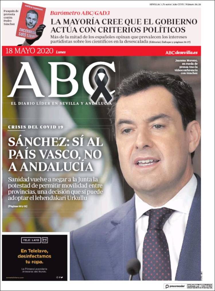 Portada de ABC - Sevilla (España)