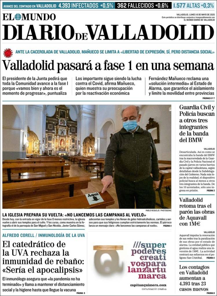 Portada de Diario de Valladolid (Espa&ntilde;a)