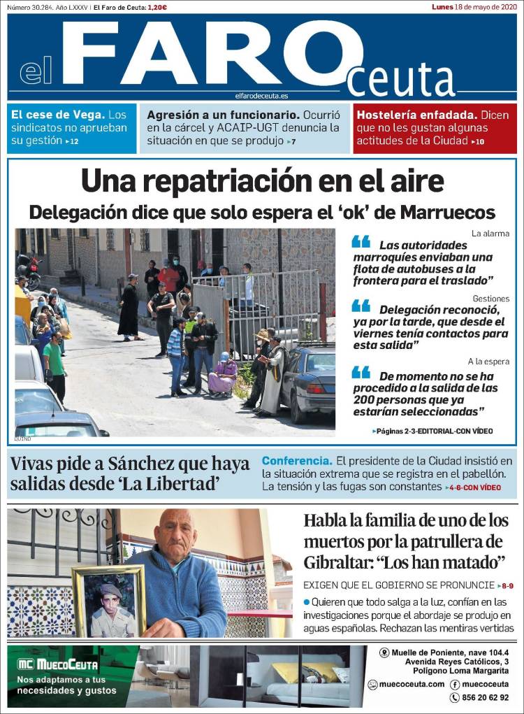 Portada de El Faro de Ceuta (Espa&ntilde;a)