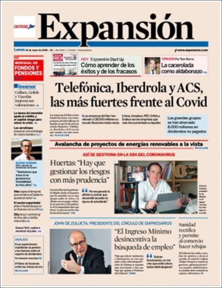 Portada de Expansión (Espa&ntilde;a)