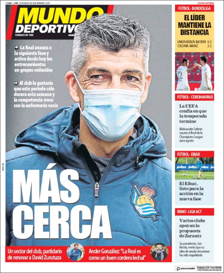 Portada de Mundo Deportivo Gipuzkoa (Espa&ntilde;a)