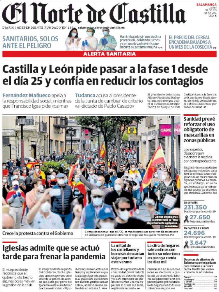 Portada de Norte de Castilla - Salamanca (Espa&ntilde;a)