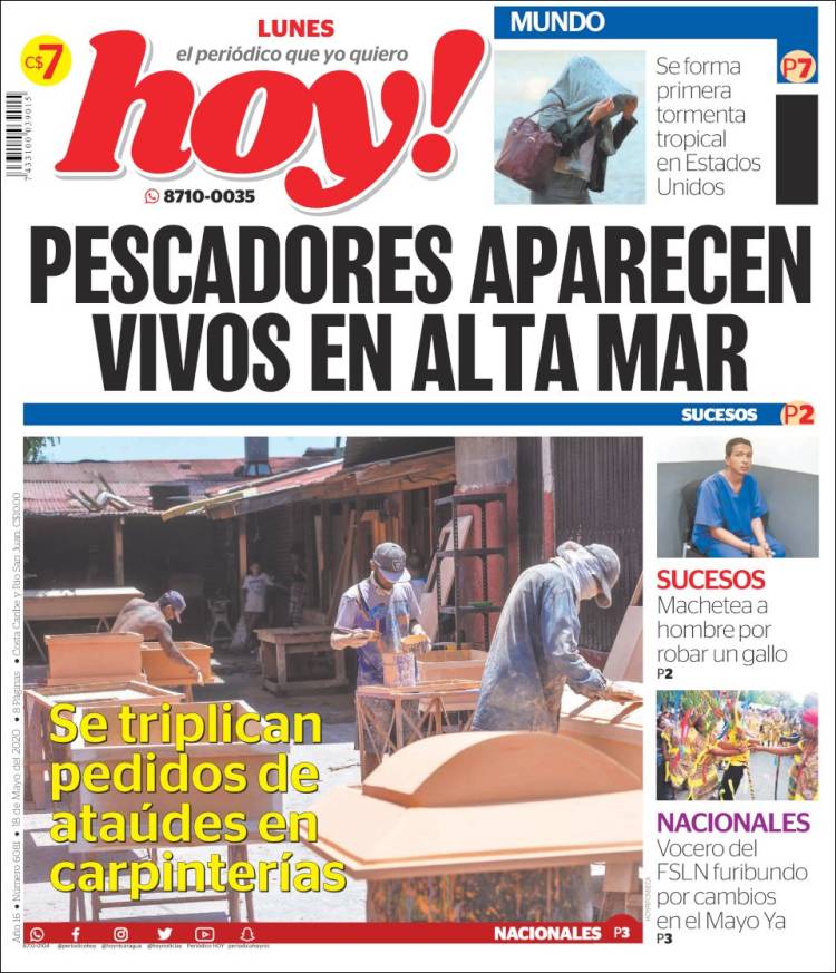 Portada de Hoy (Nicaragua)