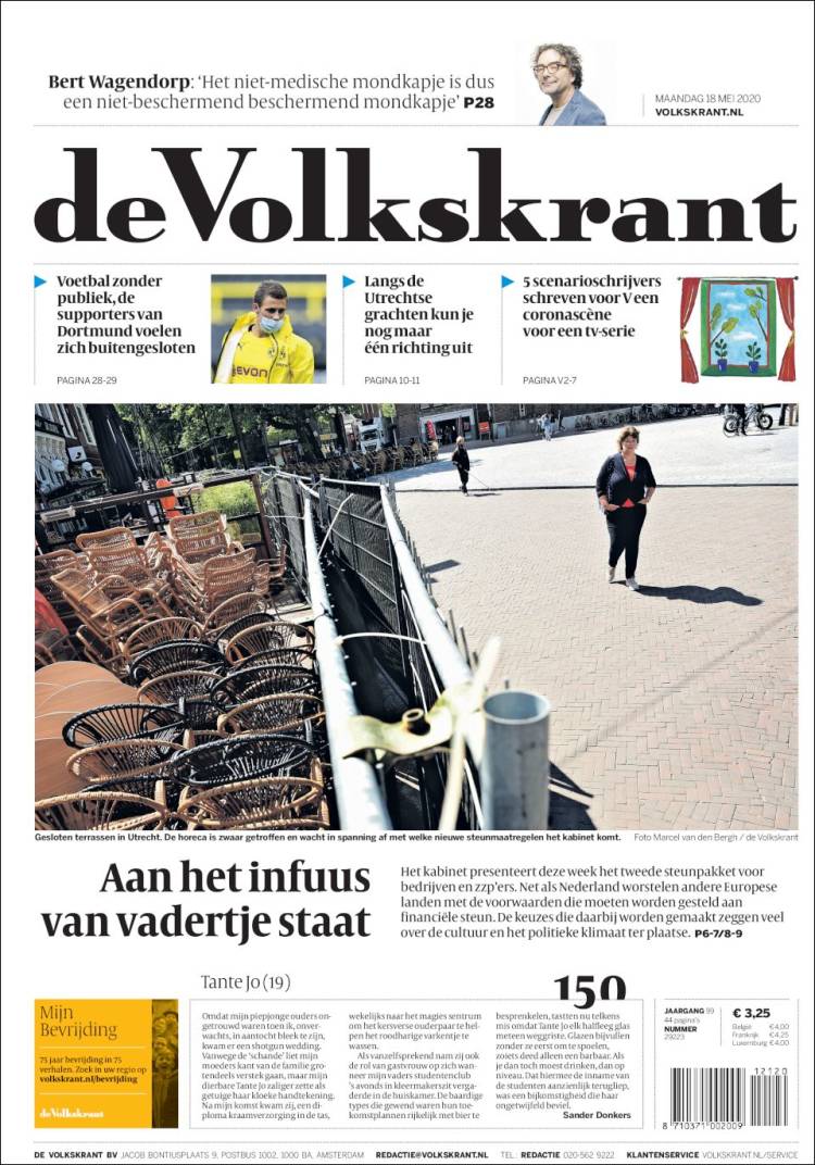 Portada de De Volkskrant (Pa&iacute;ses Bajos)