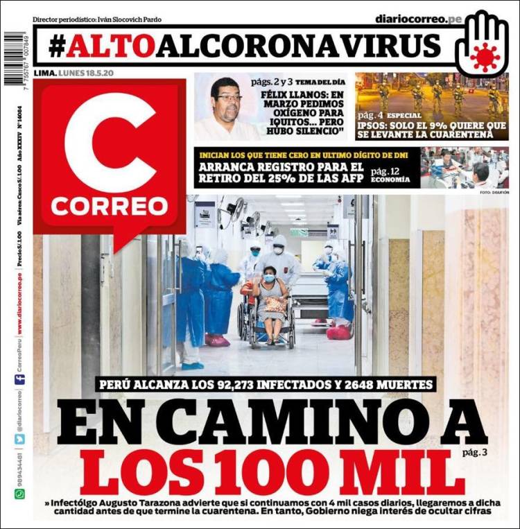 Portada de Diario Correo (Perú)