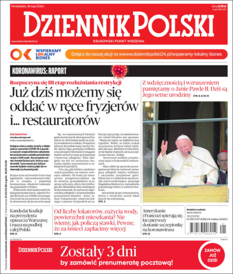 Portada de Dziennik (Polonia)