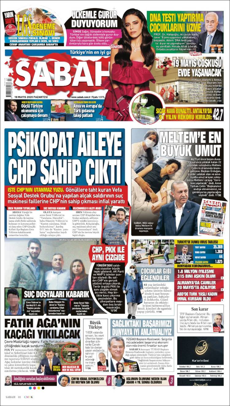 Portada de Sabah (Turqu&iacute;a)