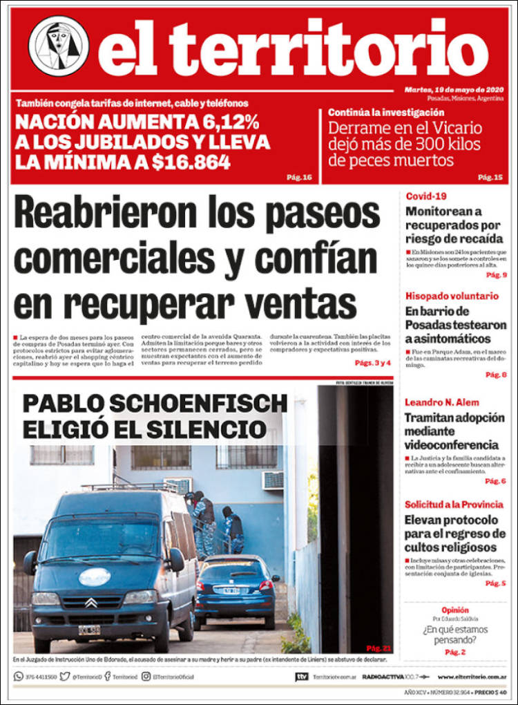 Portada de El Territorio (Argentina)