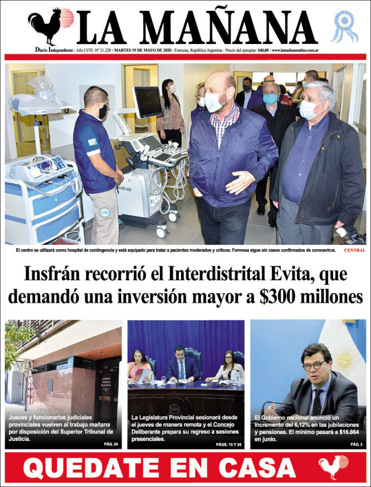 Portada de Diario La Mañana (Argentina)