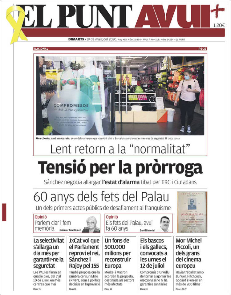 Portada de El Punt Avui (Espa&ntilde;a)