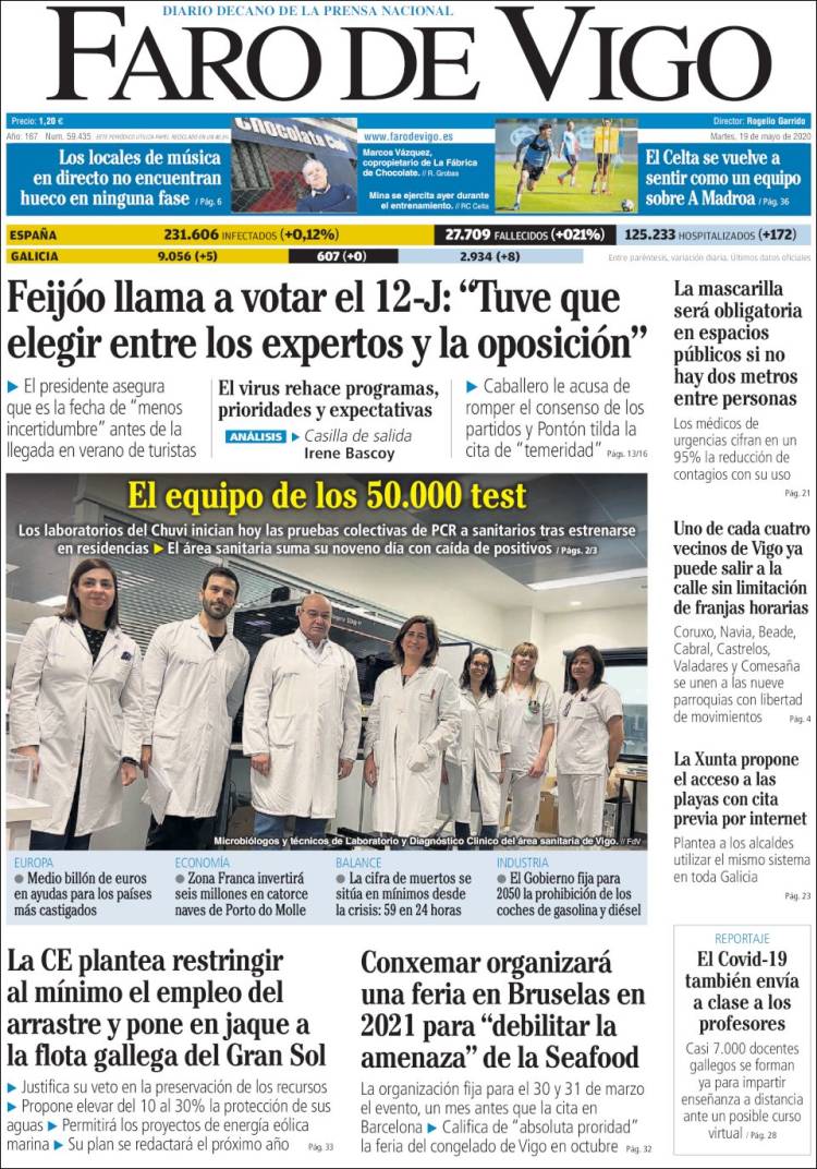 Portada de Faro de Vigo (Espa&ntilde;a)