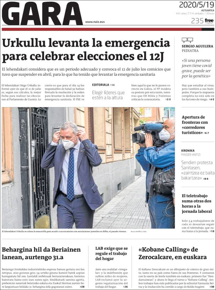 Portada de Gara (Espa&ntilde;a)