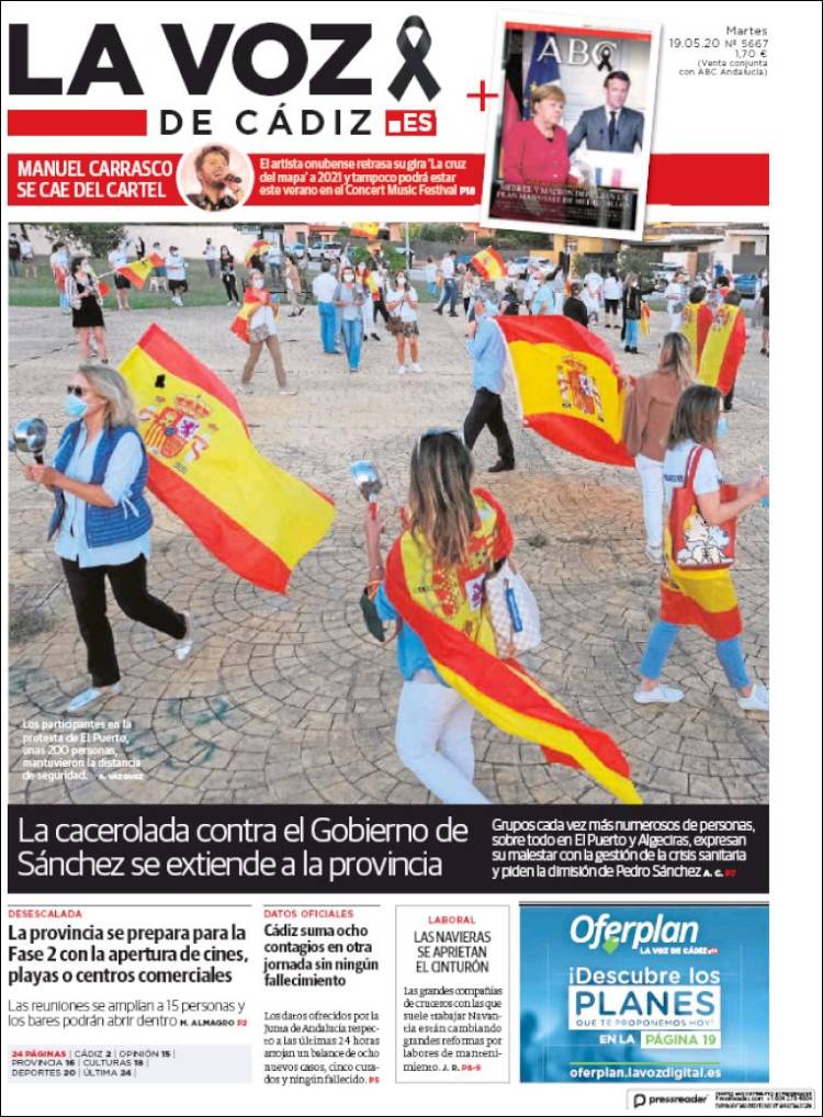 Portada de La Voz de Cádiz (Espa&ntilde;a)