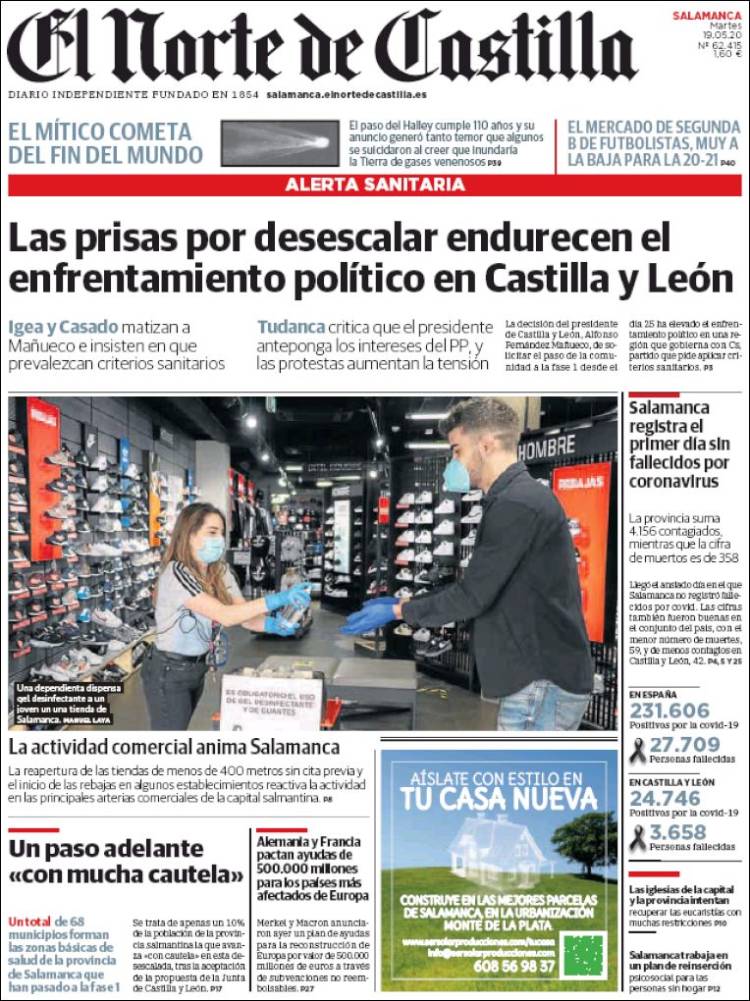 Portada de Norte de Castilla - Salamanca (Espa&ntilde;a)