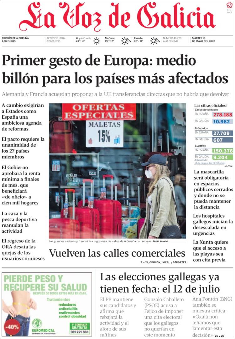 Portada de La Voz de Galicia (Espa&ntilde;a)