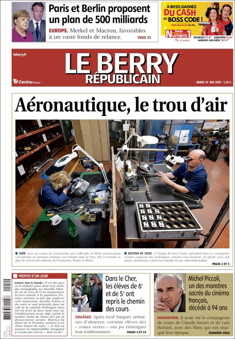 Portada de Berry Republicain (Francia)