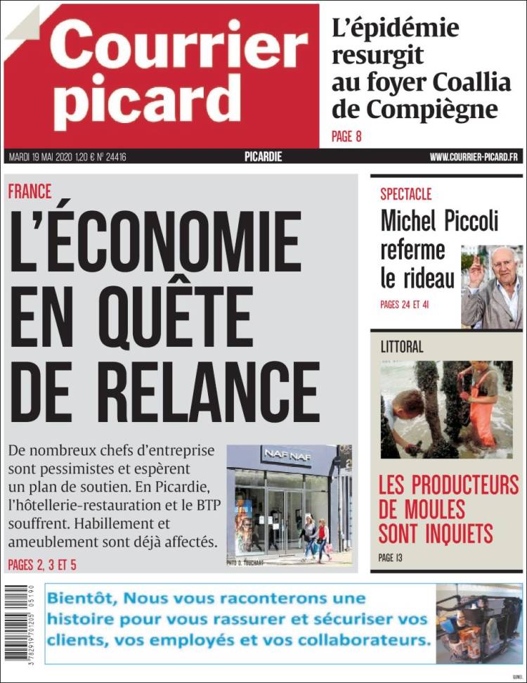 Portada de Courrier Picard (Francia)