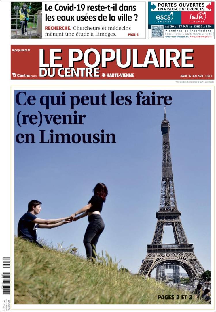 Portada de Le Populaire du Centre (Francia)
