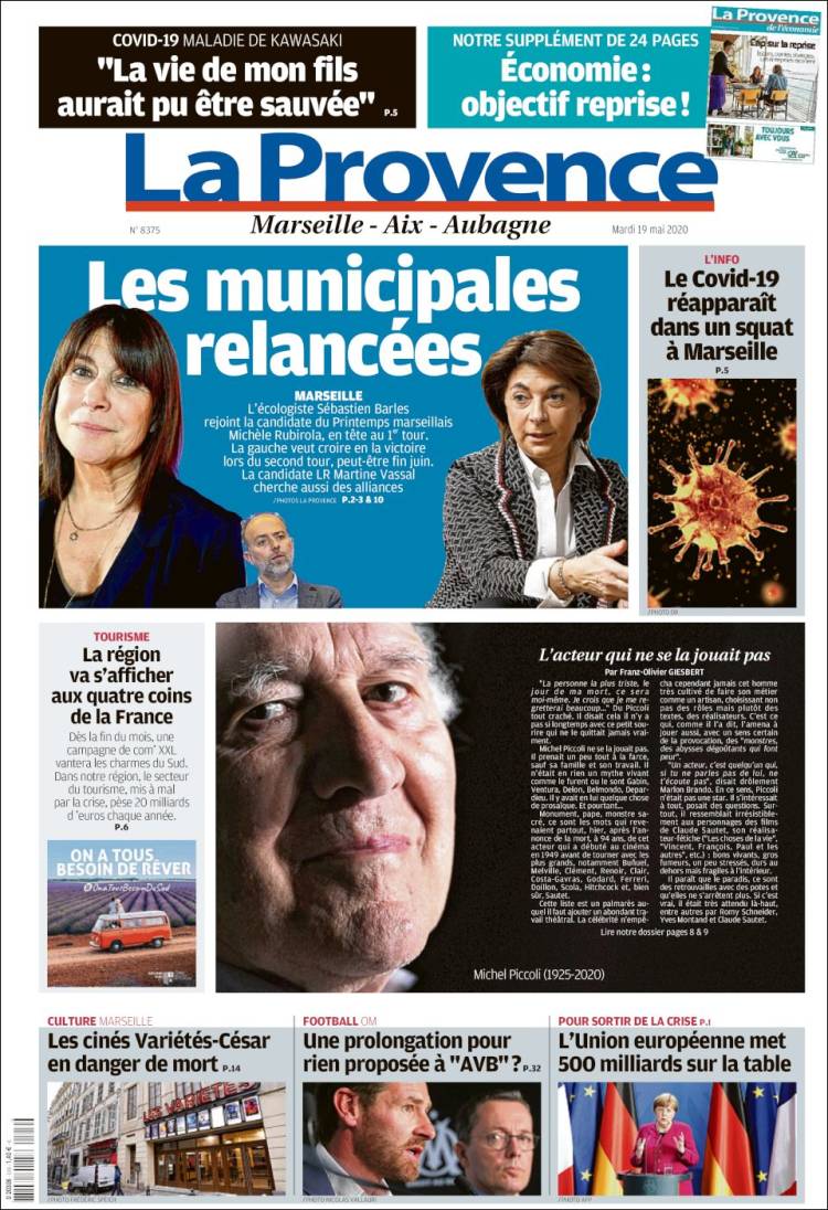 Portada de La Provence (Francia)