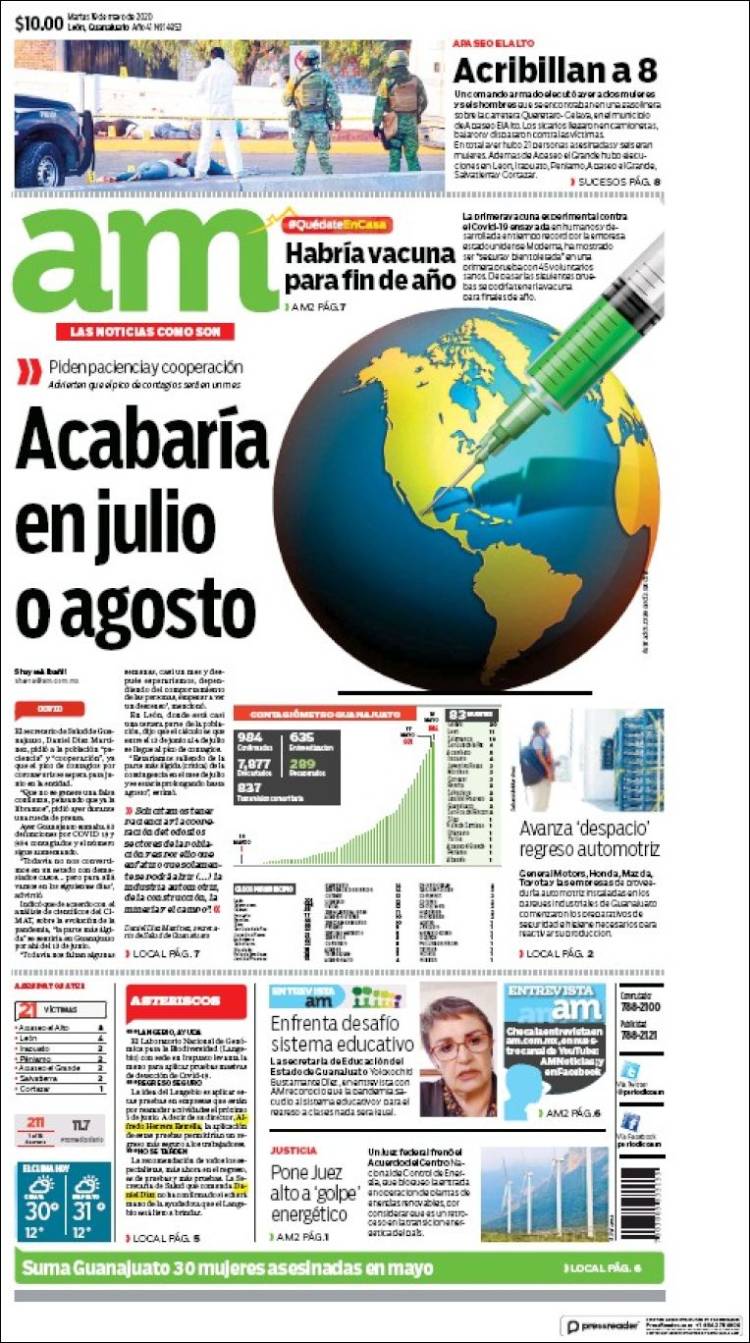 Portada de Al Día A.M. (México)