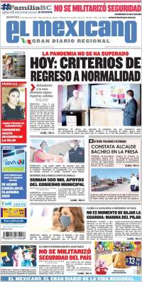 Portada de El Mexicano - El Gran Diario Regional (México)