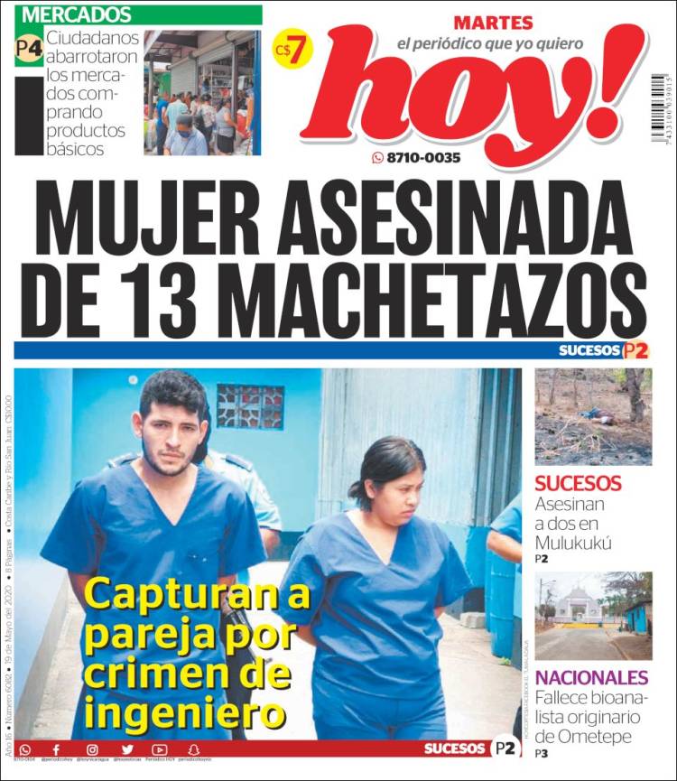 Portada de Hoy (Nicaragua)
