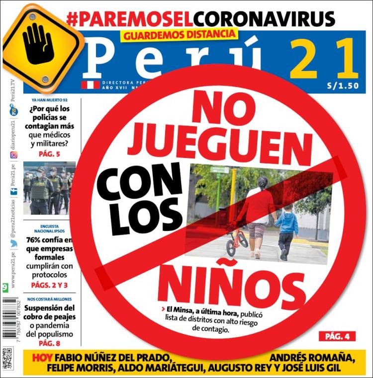 Portada de Perú 21 (Per&uacute;)