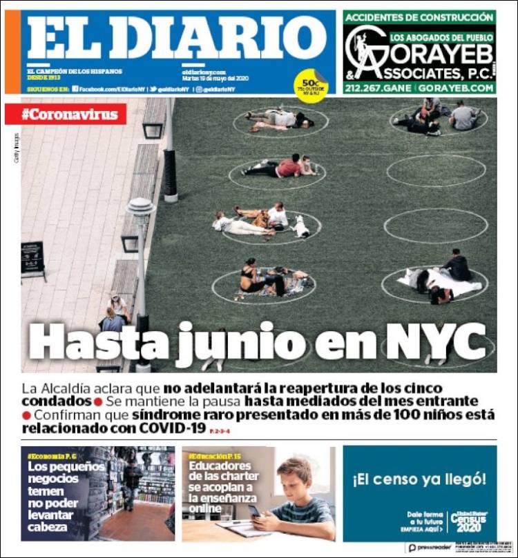 Portada de El Diario NY (USA)