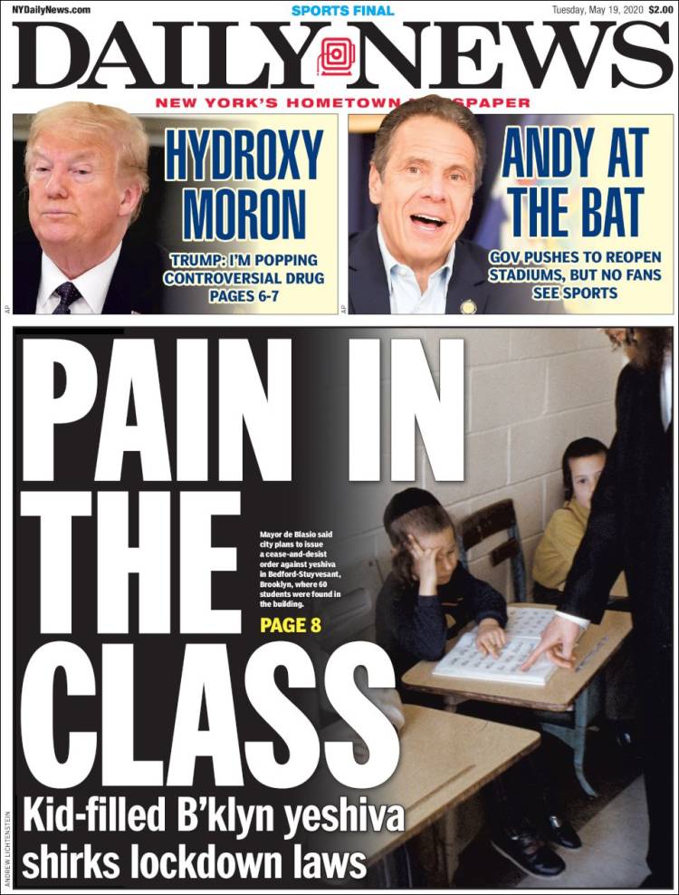 Portada de Daily News - New York (USA)