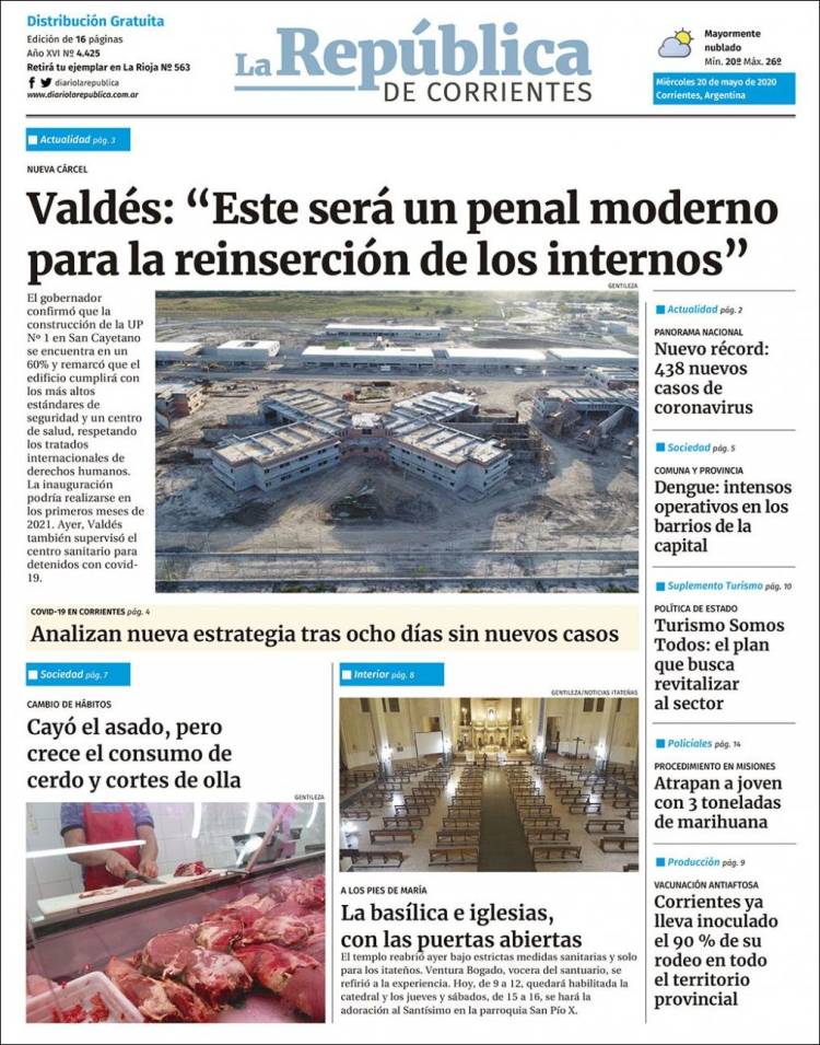 Portada de La República de Corrientes (Argentina)