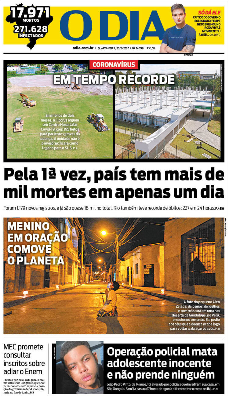 Portada de O Dia (Brasil)