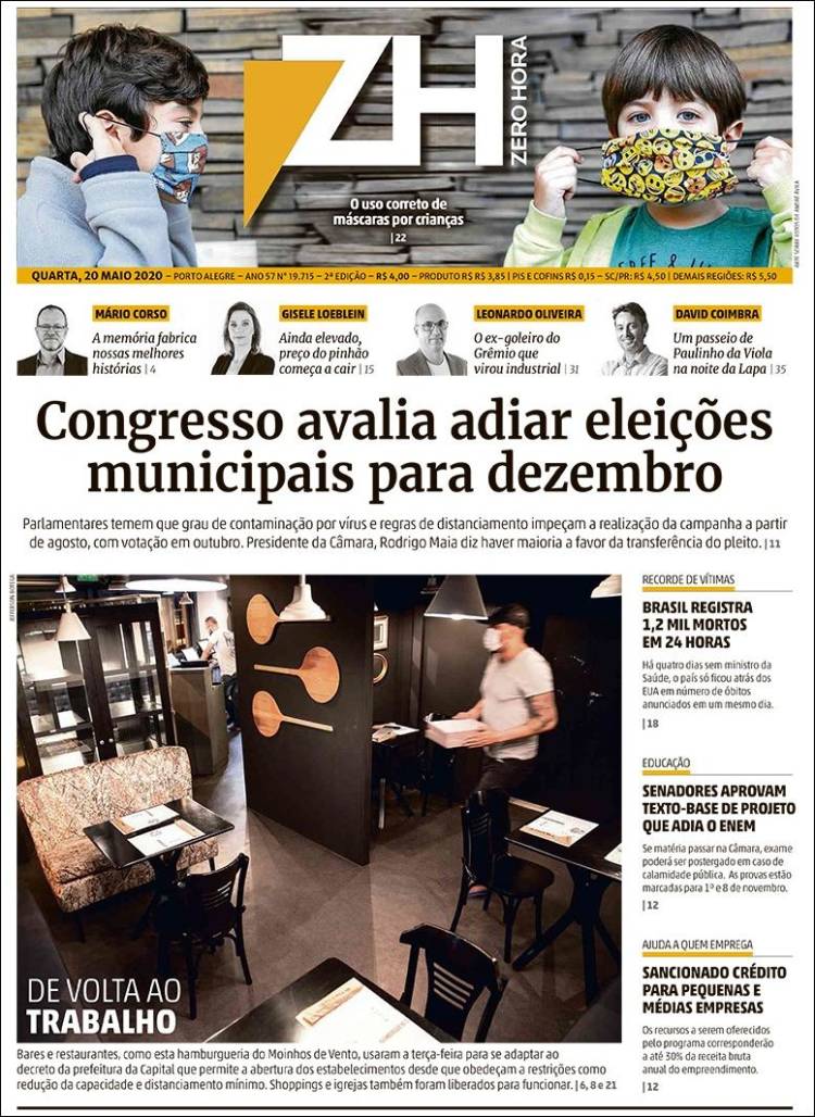 Portada de Zero Hora (Brasil)