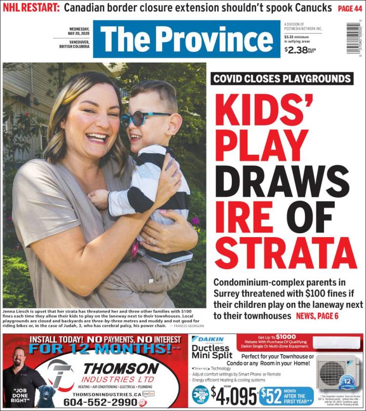 Portada de The Province (Canada)