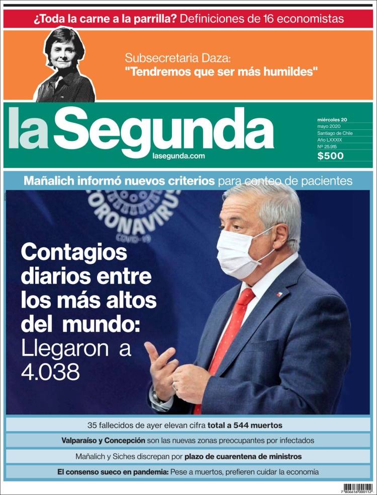 Portada de La Segunda (Chile)