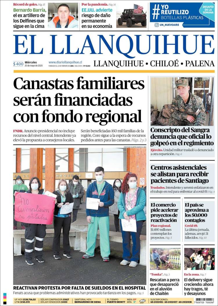 Portada de El Llanquihue (Chile)