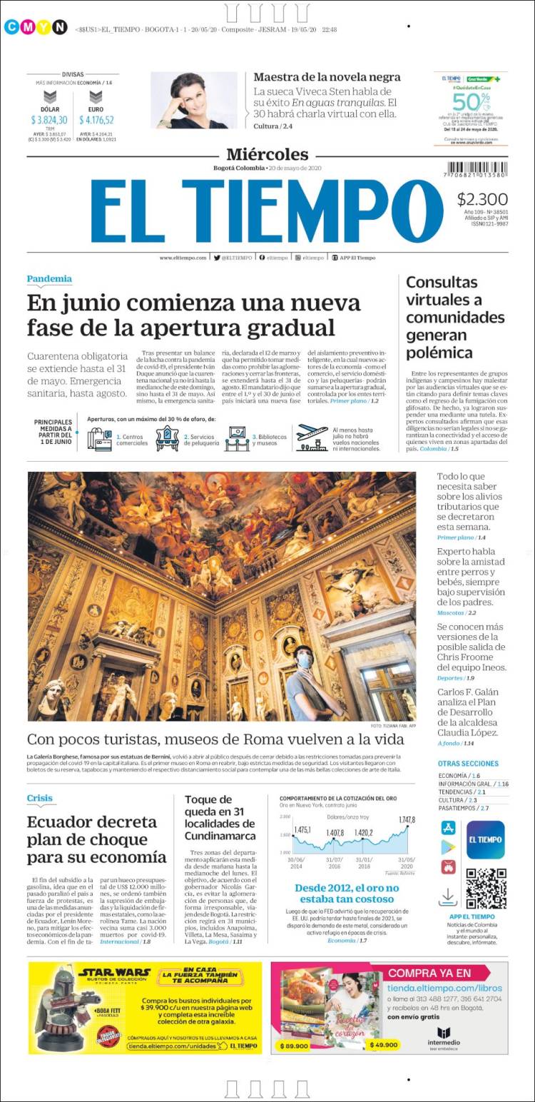 Portada de El Tiempo (Colombia)