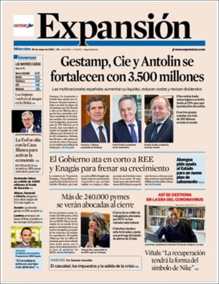 Portada de Expansión (Espa&ntilde;a)