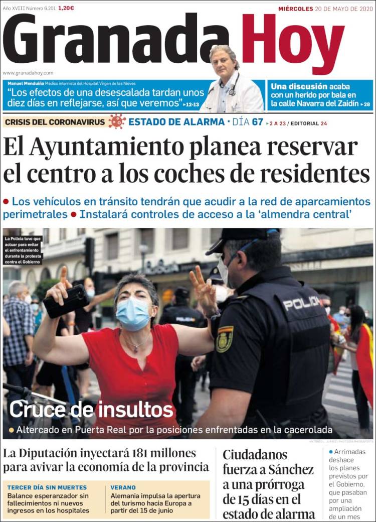 Portada de Granada Hoy (España)