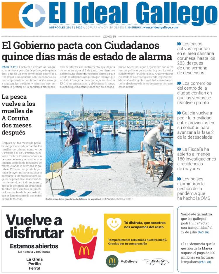 Portada de El Ideal Gallego (España)