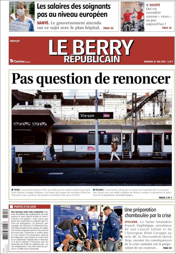 Portada de Berry Republicain (Francia)