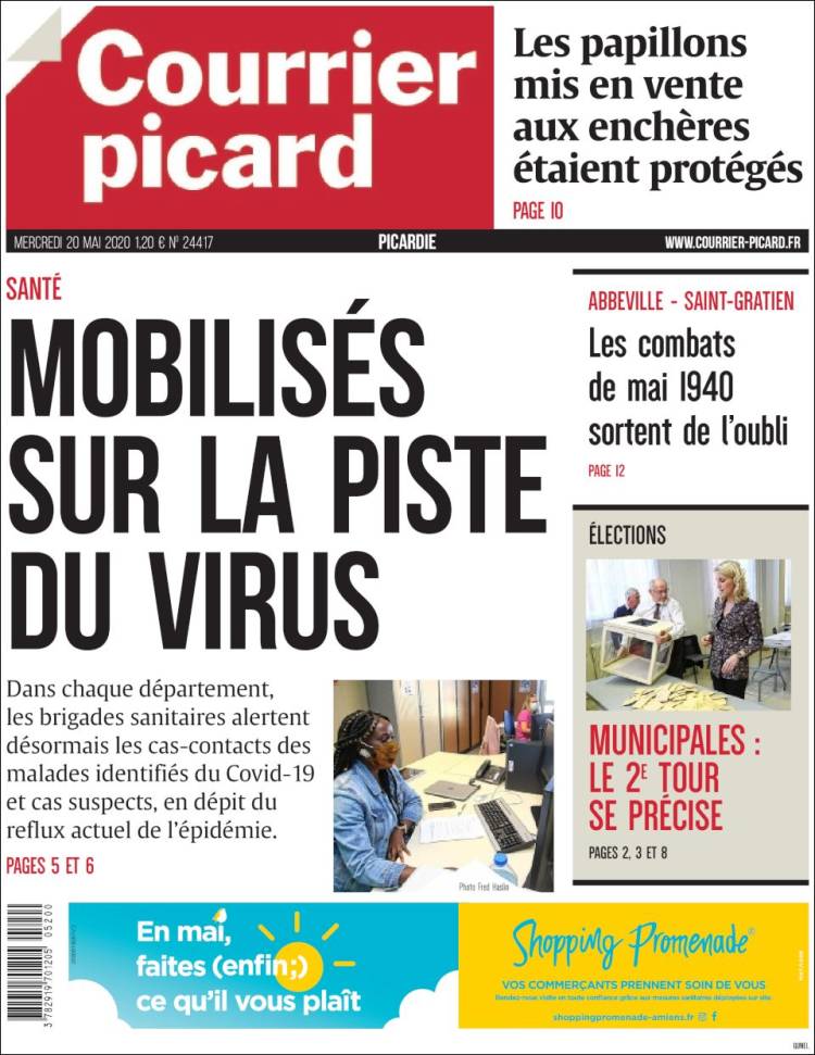 Portada de Courrier Picard (Francia)