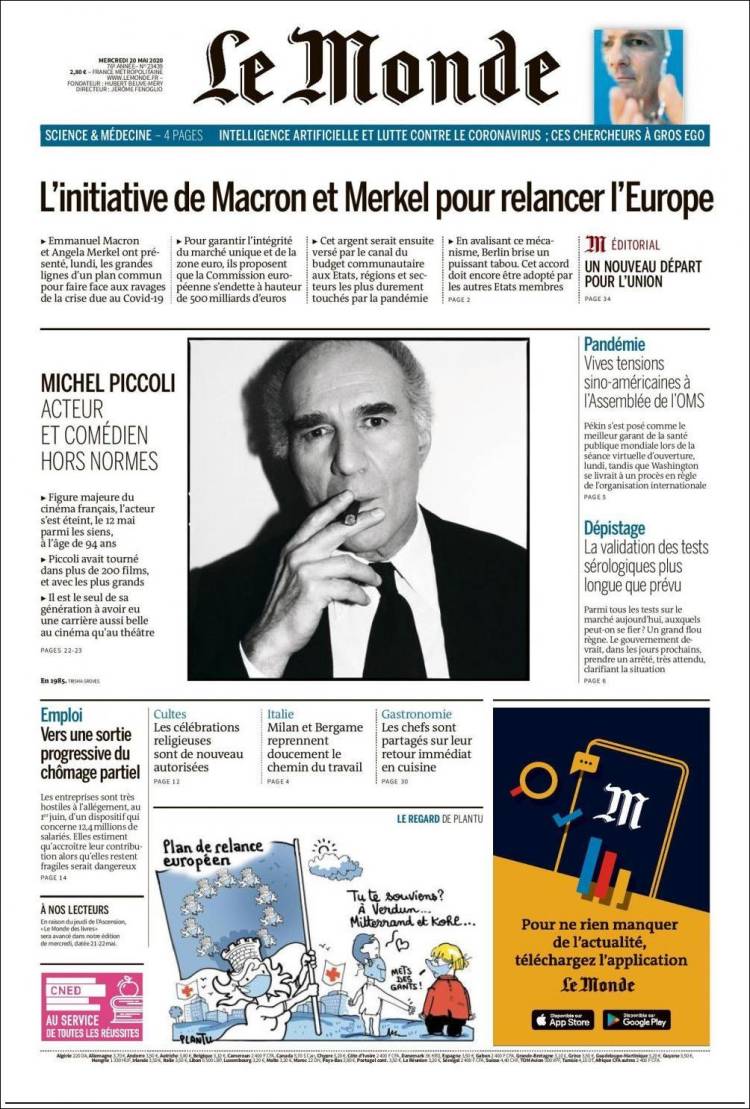 Portada de Le Monde (Francia)